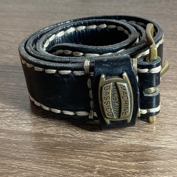 Unisex Machine by Bassico Made in Spain Small Leather Belt - Picture 1 of 10